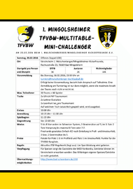 Ausschreibung für das 1. Mingolsheimer TFVBW-Mutlitable-Mini-Challenger